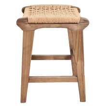 Margarid Recycled Oak Wood Ottoman Stool